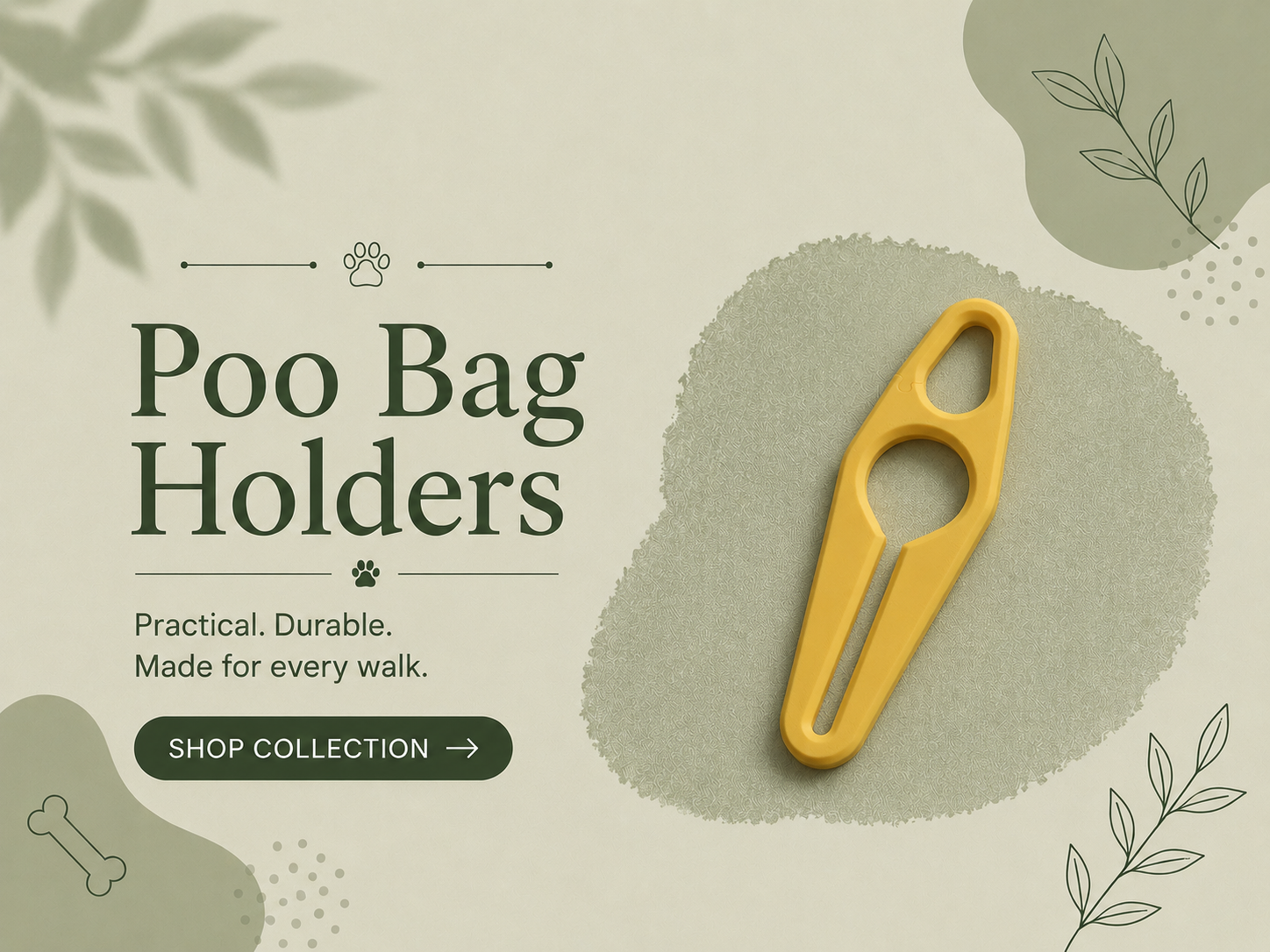 Purple dog poo bag holder